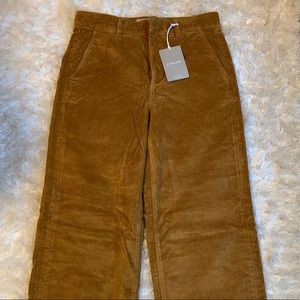 Brown/Gold Corduroy Wide Leg Pants